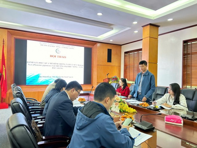 Hội thảo Đánh giá hiệu quả mô hình nuôi trồng Nấm lá sen Shenxun No.1 (Pleurotus giganteus)